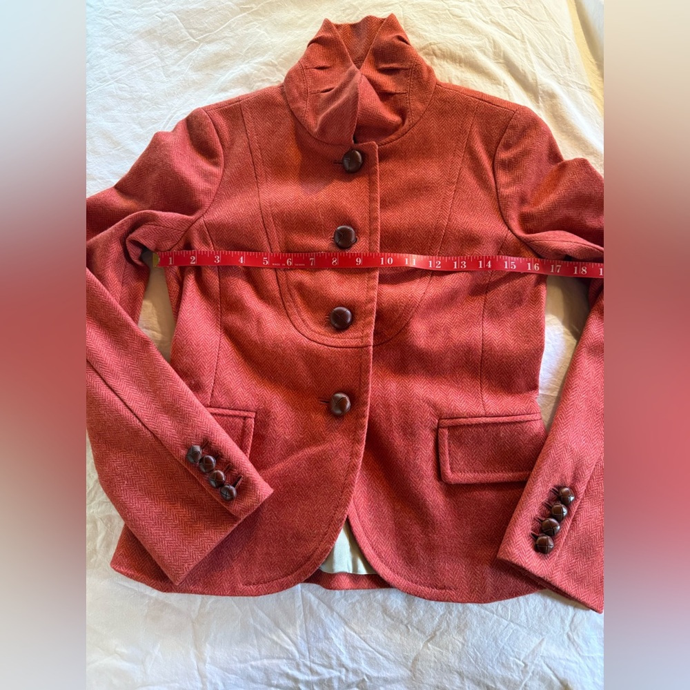 J. Crew Red Wool Bella Jacket - Picture 12 of 13